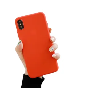 Anymob iPhone Orange Candy Color Silicone Phone Case Soft TPU Back Cases Cover