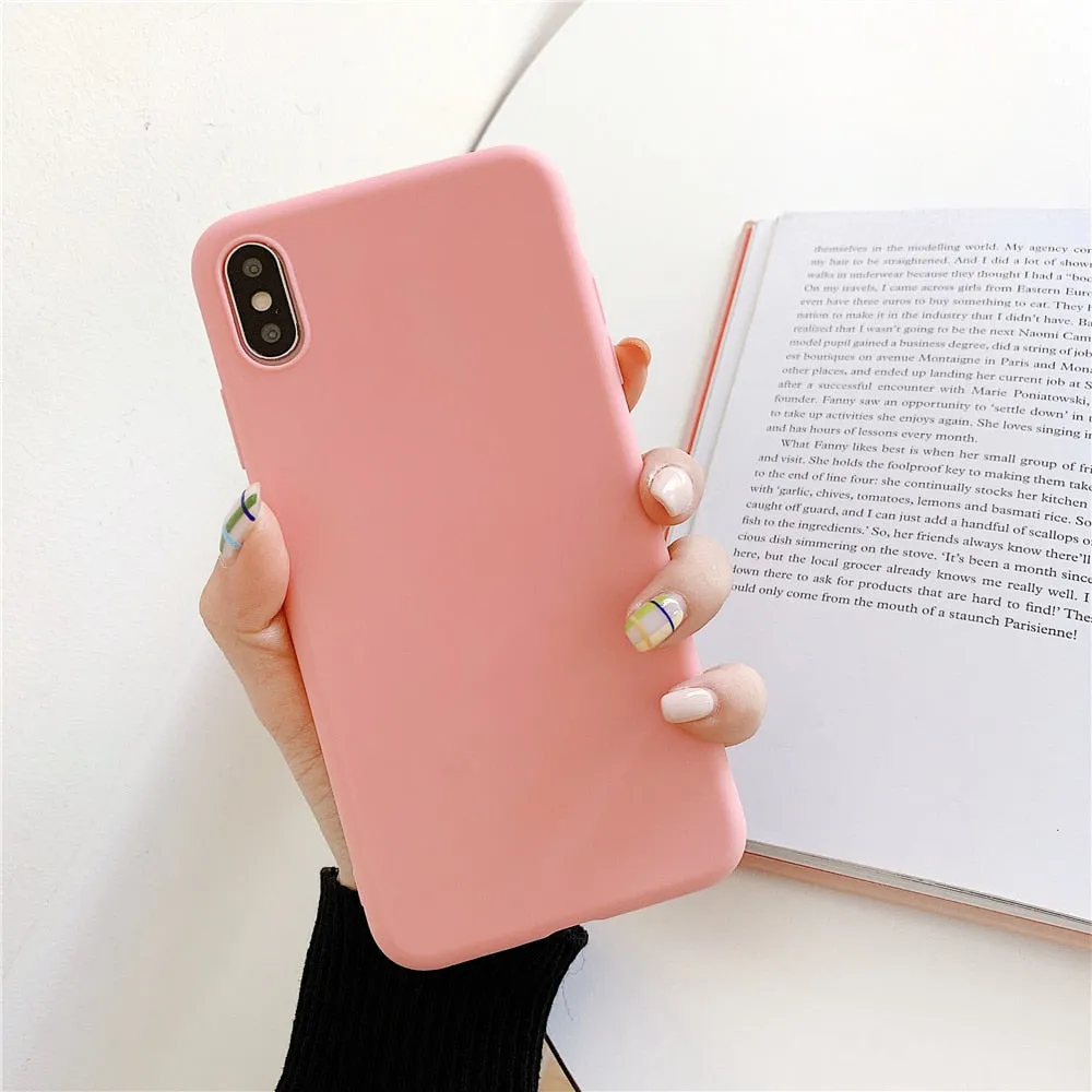 Anymob iPhone Orange Candy Color Silicone Phone Case Soft TPU Back Cases Cover