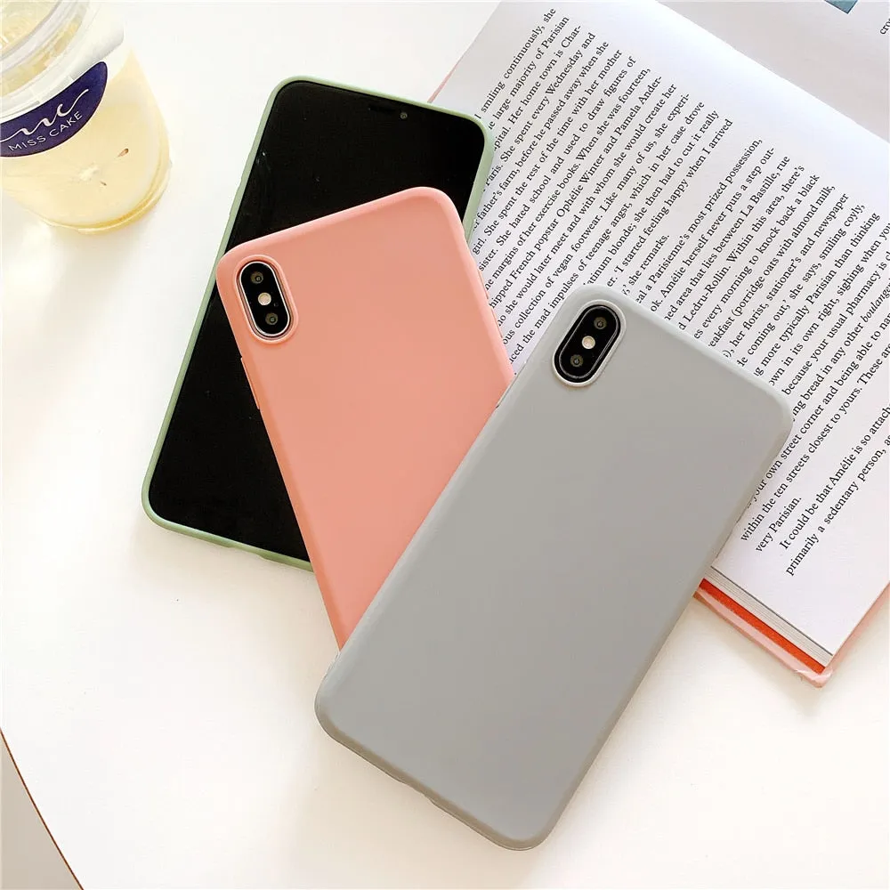 Anymob iPhone Orange Candy Color Silicone Phone Case Soft TPU Back Cases Cover