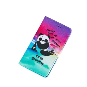 Anymob iPhone Pink Panda Flip Leather Phone Cases Animal Painted Wallet Cover