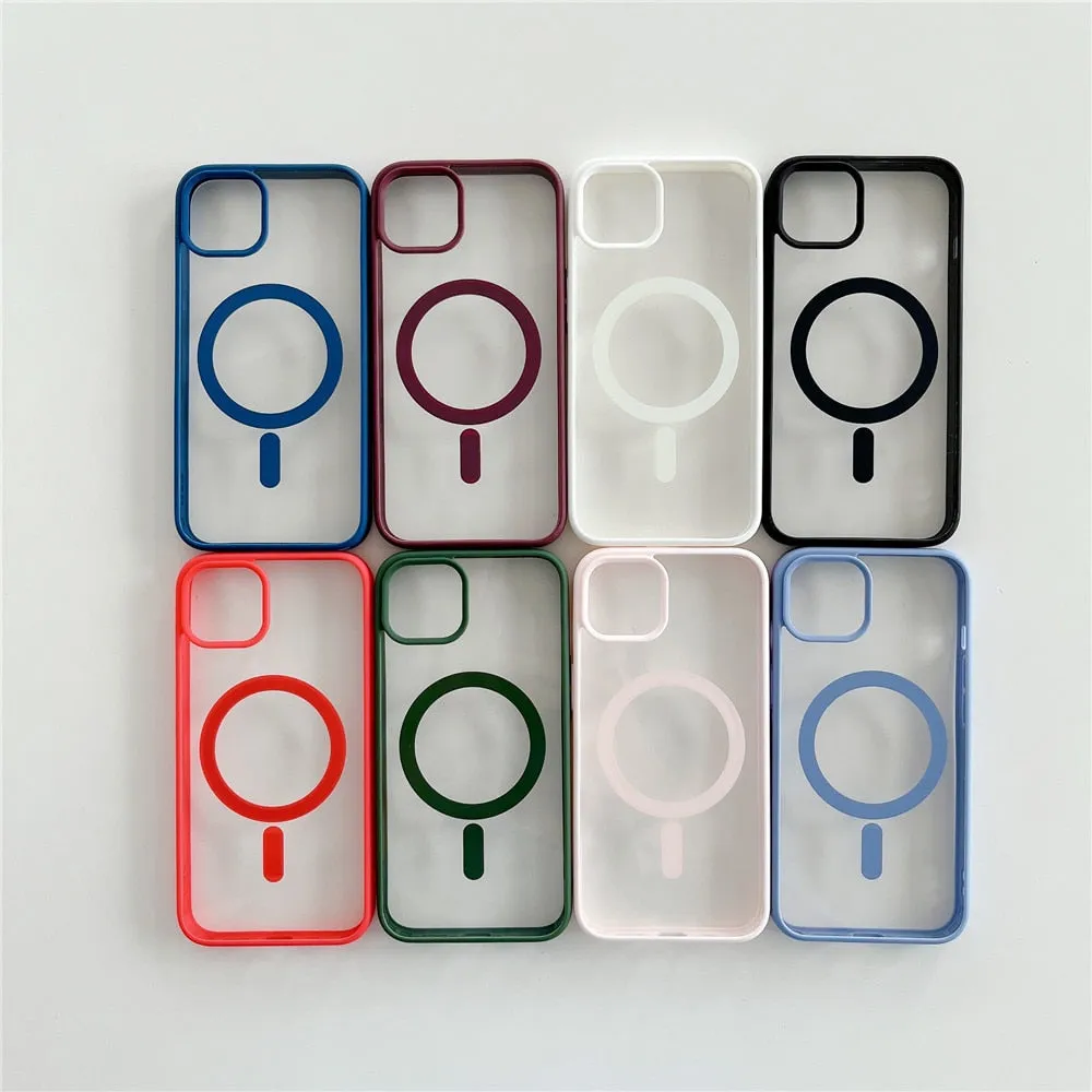 Anymob iPhone Red Magnetic Pattern Case Soft Phone Cover