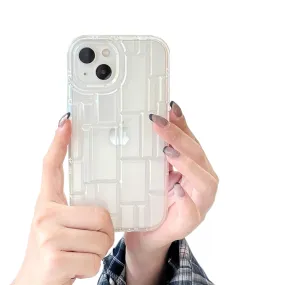 Anymob iPhone Transparent Geometry Phone Case Soft Silicon Shockproof Cover