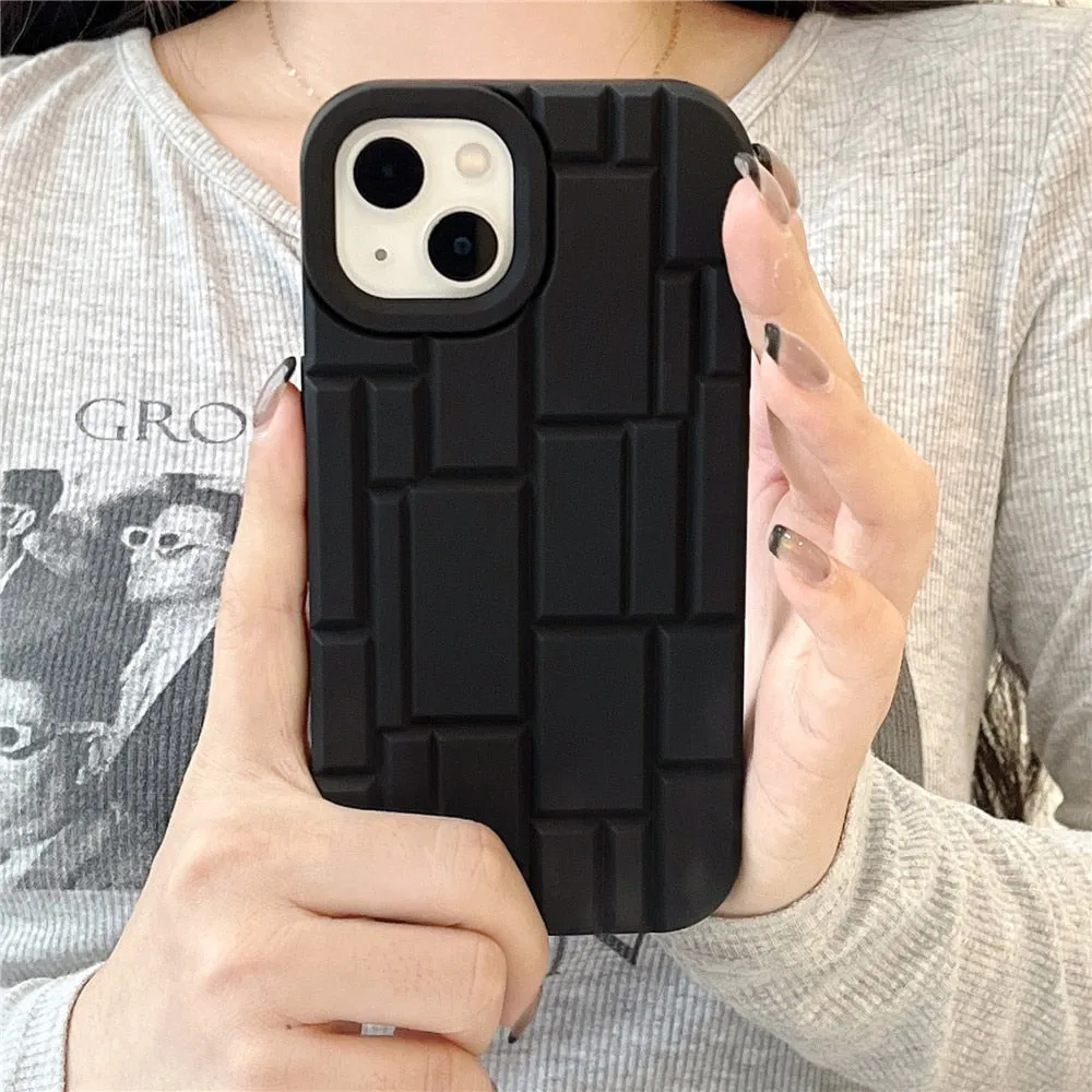 Anymob iPhone Transparent Geometry Phone Case Soft Silicon Shockproof Cover
