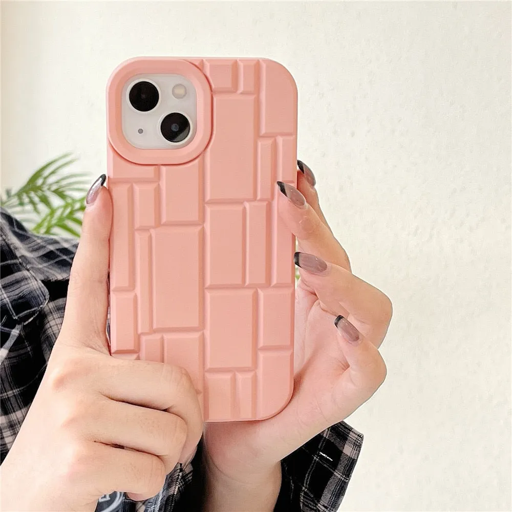 Anymob iPhone Transparent Geometry Phone Case Soft Silicon Shockproof Cover