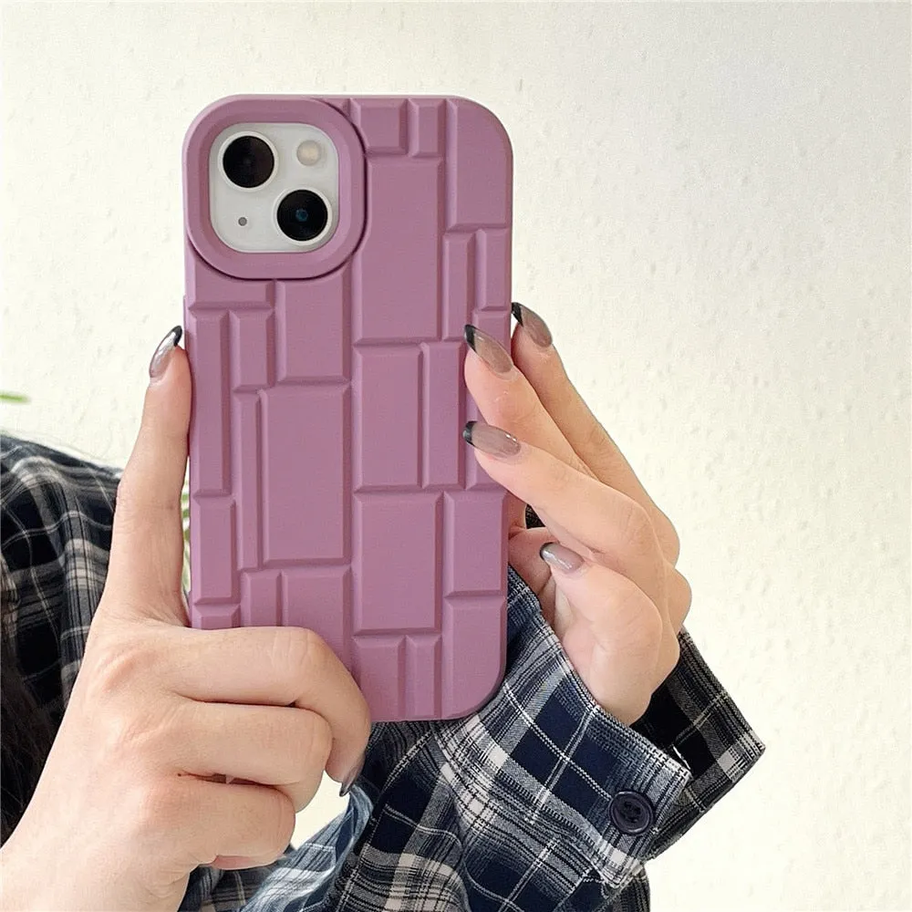 Anymob iPhone Transparent Geometry Phone Case Soft Silicon Shockproof Cover