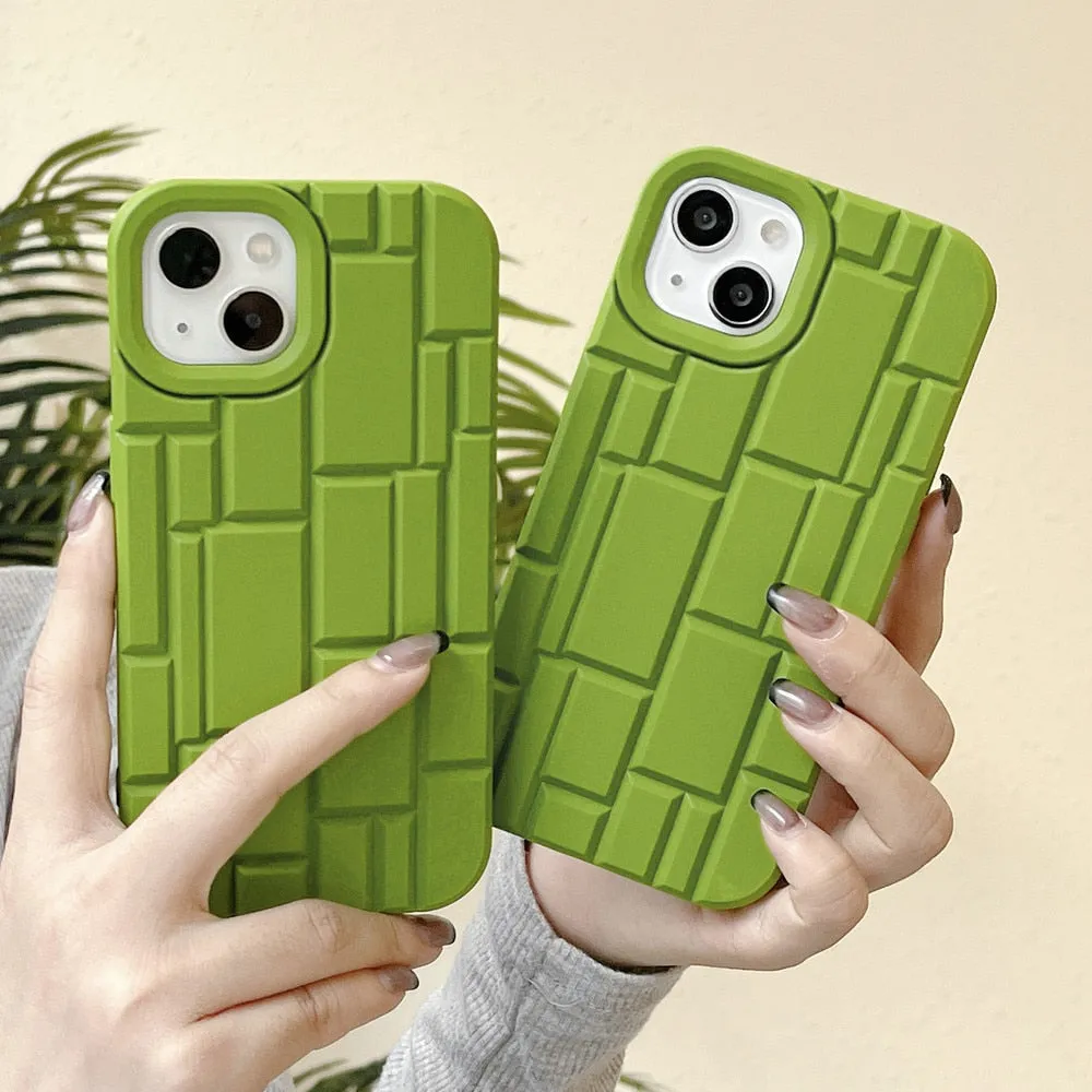 Anymob iPhone Transparent Geometry Phone Case Soft Silicon Shockproof Cover