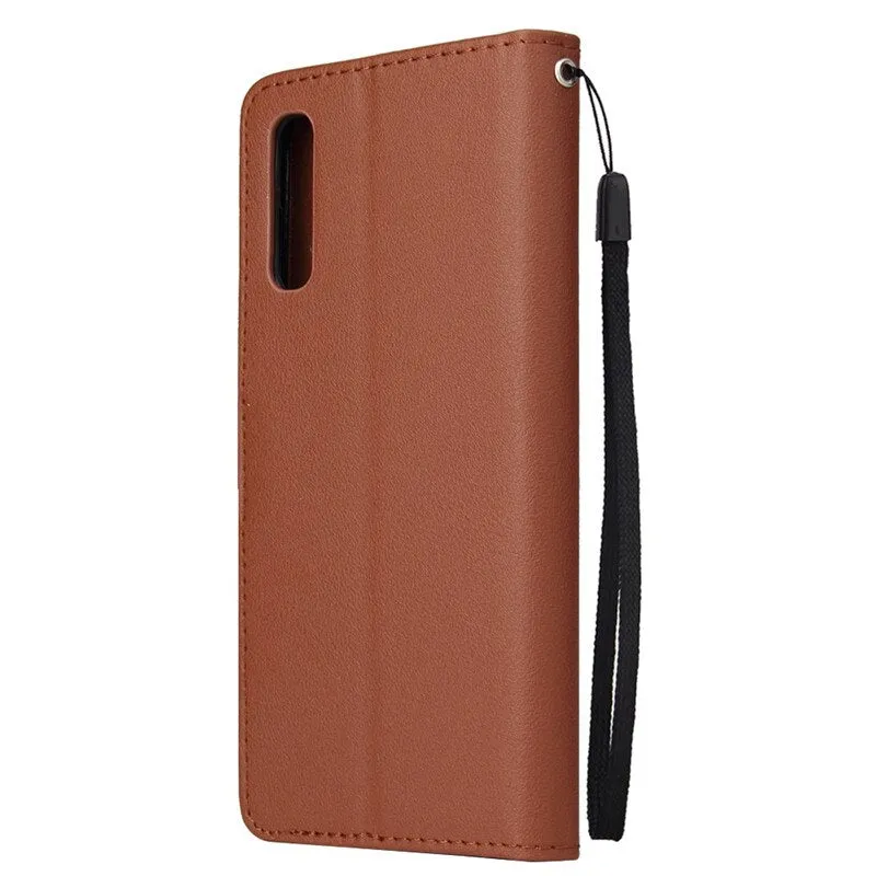 Anymob Samsung Brown Leather Case Flip Wallet Phone Cover