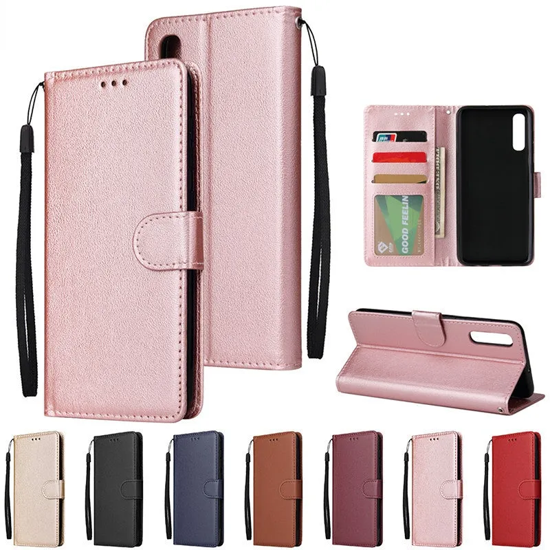 Anymob Samsung Brown Leather Case Flip Wallet Phone Cover