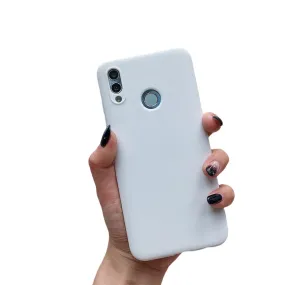 Anymob Samsung Case White Plain Candy Color Mobile Silicone Protective Cover
