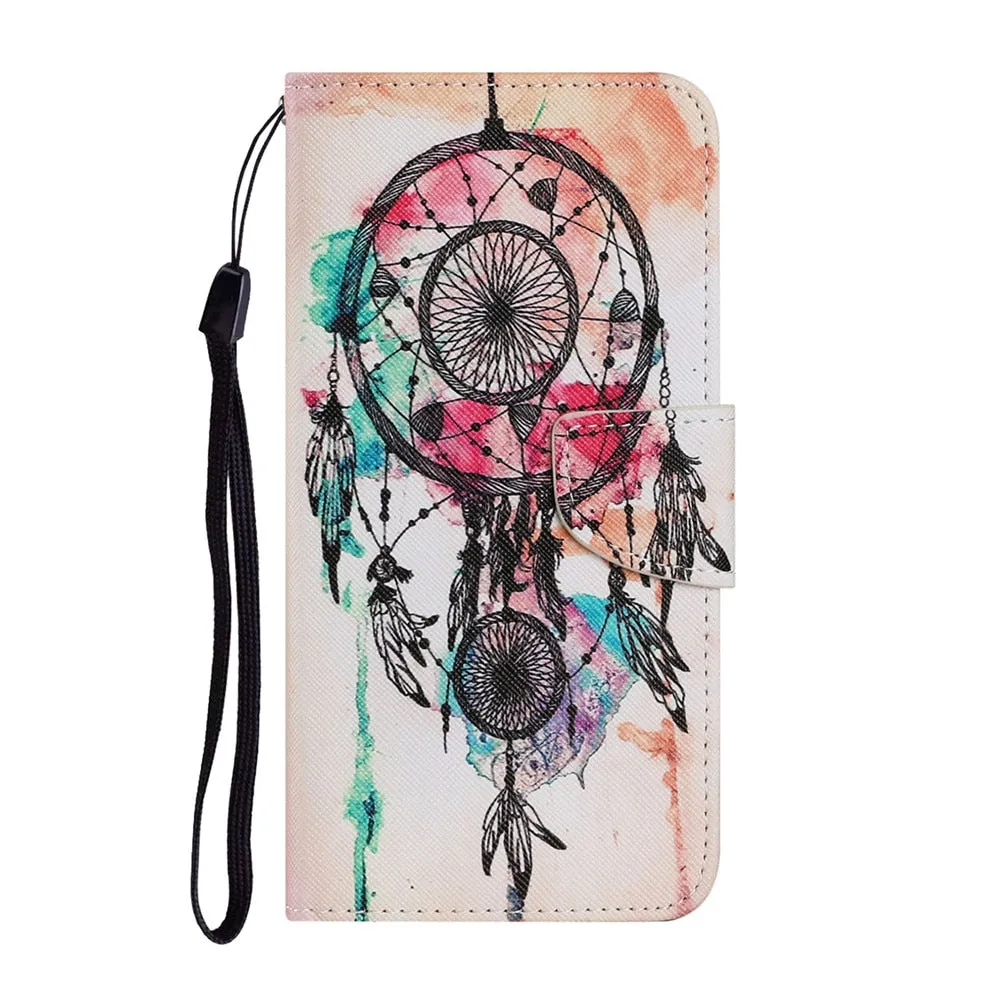 Anymob Samsung Colorful Dreamcatcher Painted Case Flip Wallet Leather Phone Cover