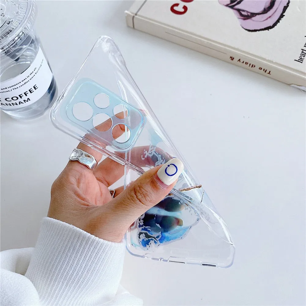 Anymob Samsung Lavender Transparent Marble Phone Case Fundas Cover