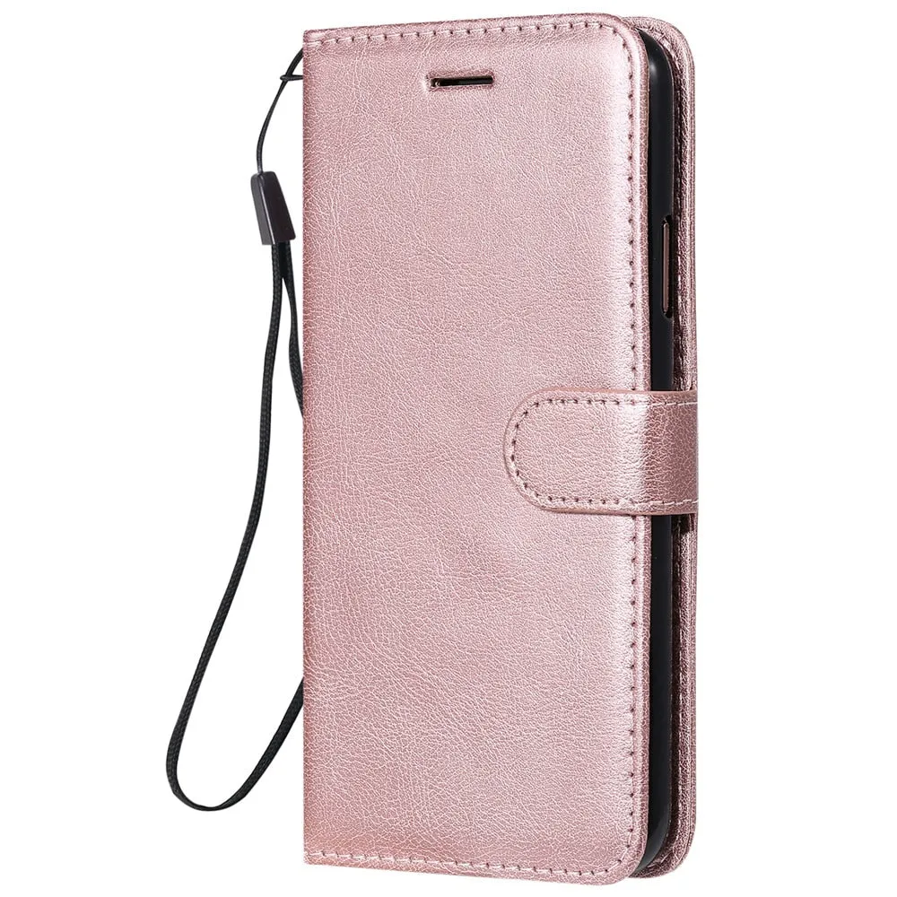 Anymob Samsung Phone Case Pink Leather Cover Flip Wallet
