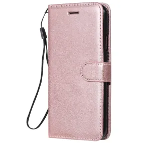 Anymob Samsung Phone Case Pink Leather Cover Flip Wallet