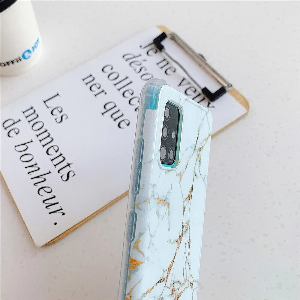 Anymob Samsung Purple And Blue Gradient Marble Phone Case Silicone Shockproof Cover