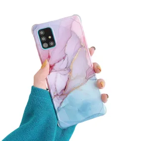 Anymob Samsung Purple And Blue Gradient Marble Phone Case Silicone Shockproof Cover