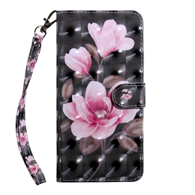 Anymob Xiaomi Redmi Phone Case Flower Leather Flip Wallet Cover