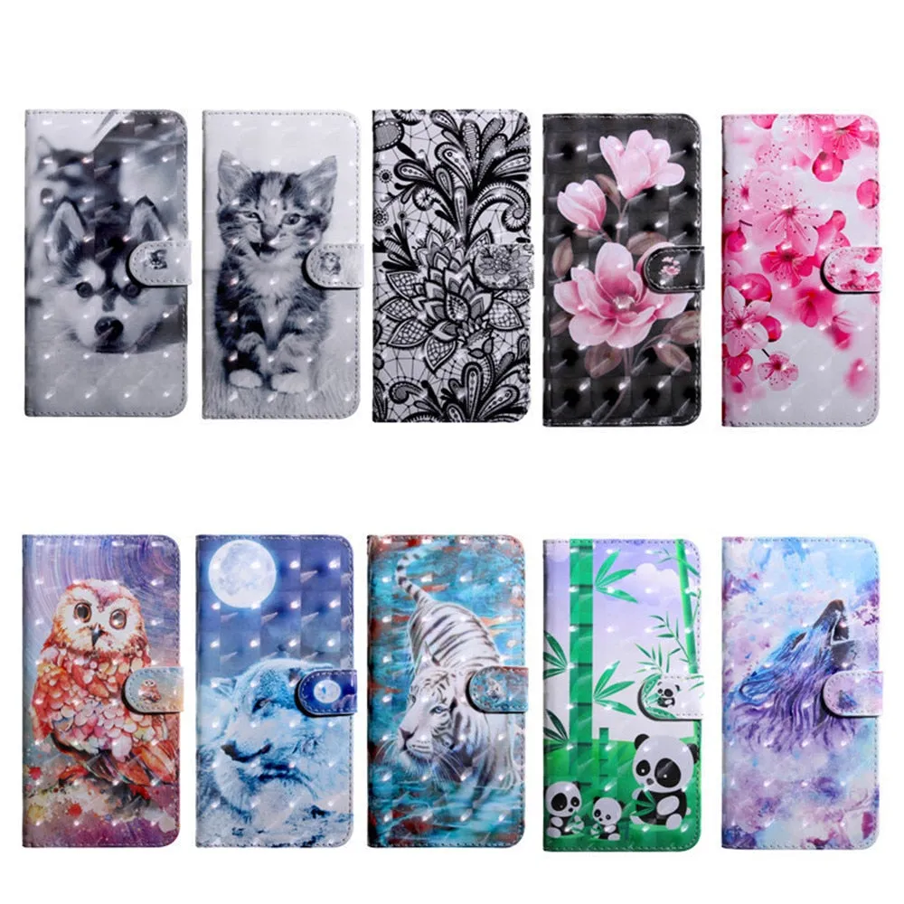 Anymob Xiaomi Redmi Phone Case Flower Leather Flip Wallet Cover