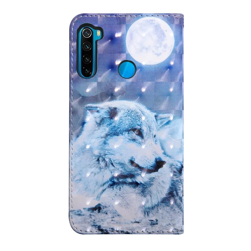 Anymob Xiaomi Redmi Phone Case Panda Leather Flip Wallet Cover