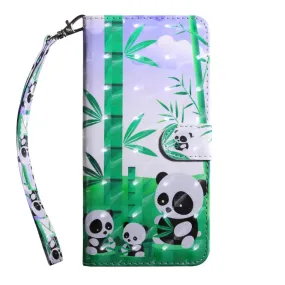 Anymob Xiaomi Redmi Phone Case Panda Leather Flip Wallet Cover