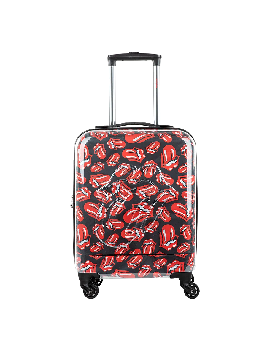 AOP Classic Logo Clear Coated Carry On Luggage Suitcase