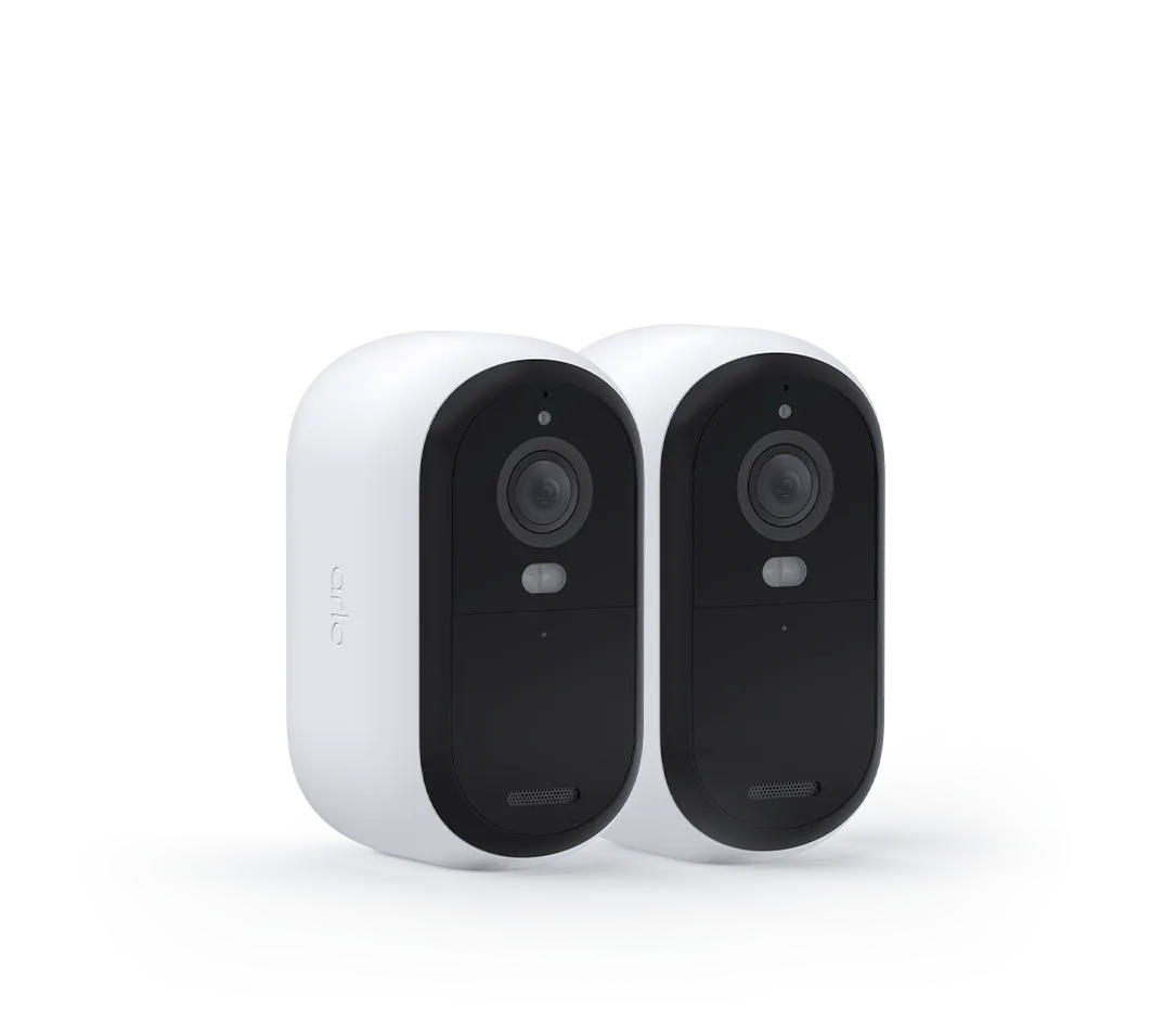 Arlo Essential Outdoor Wireless 2K Security Camera (2 Pack), Wi-Fi, USB, 130° View - VMC3250-100NAR (Certified Refurbished)