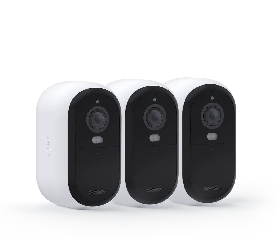Arlo Essential Outdoor Wireless 2K Security Camera (3 Pack), Wi-Fi, USB, 130° View - VMC3350-100NAR (Certified Refurbished)