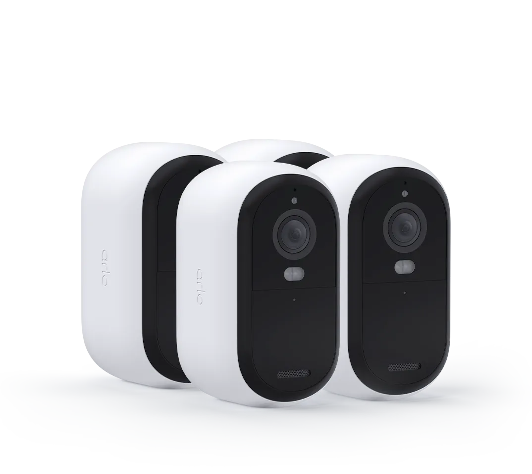 Arlo Essential Outdoor Wireless 2K Security Camera (4 Pack), Wi-Fi, USB, 130° View - VMC3450-100NAR (Certified Refurbished)