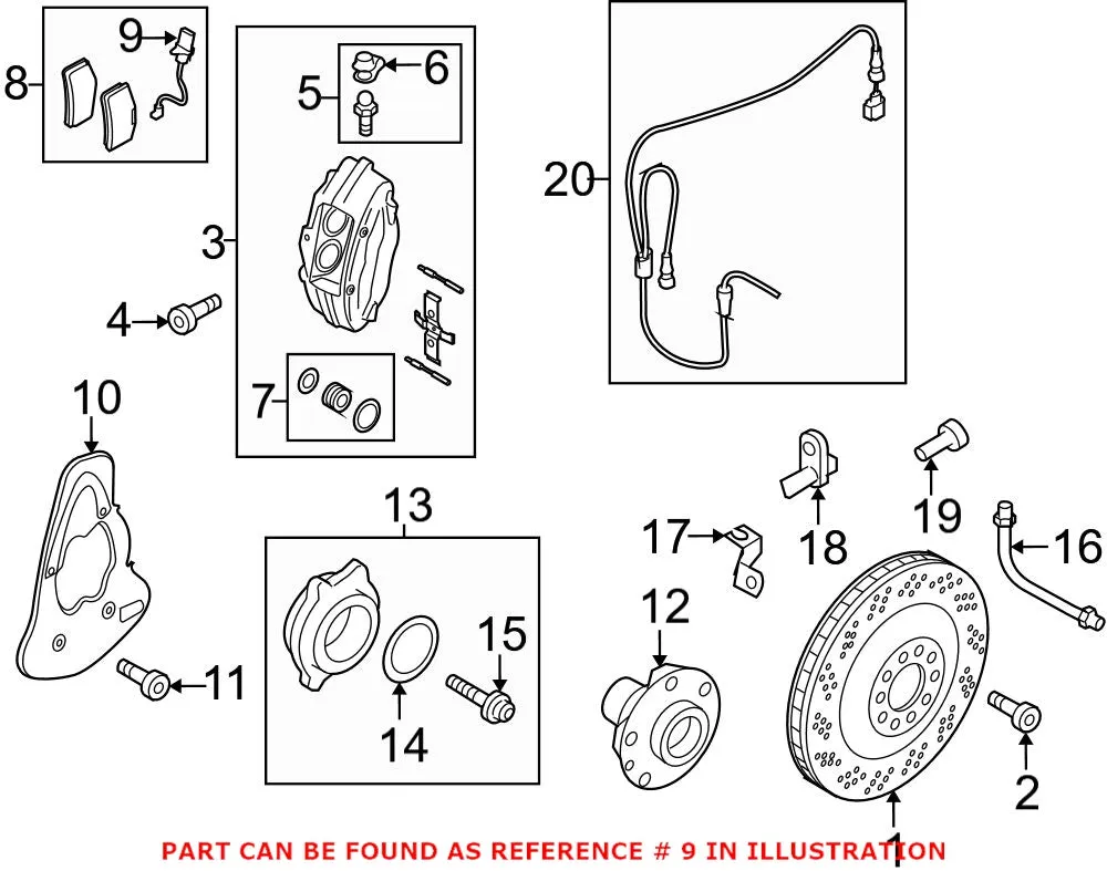 Audi Disc Brake Pad Wear Sensor – Rear 420615437B
