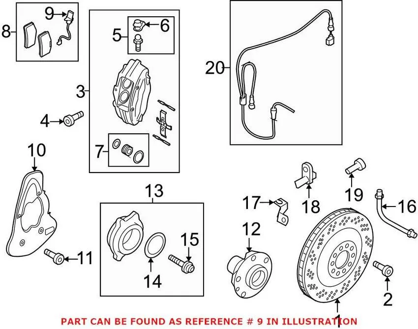 Audi Disc Brake Pad Wear Sensor – Rear 420615437B