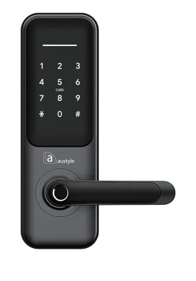 Austyle Digital Lever Latch Set Black 235x75mm