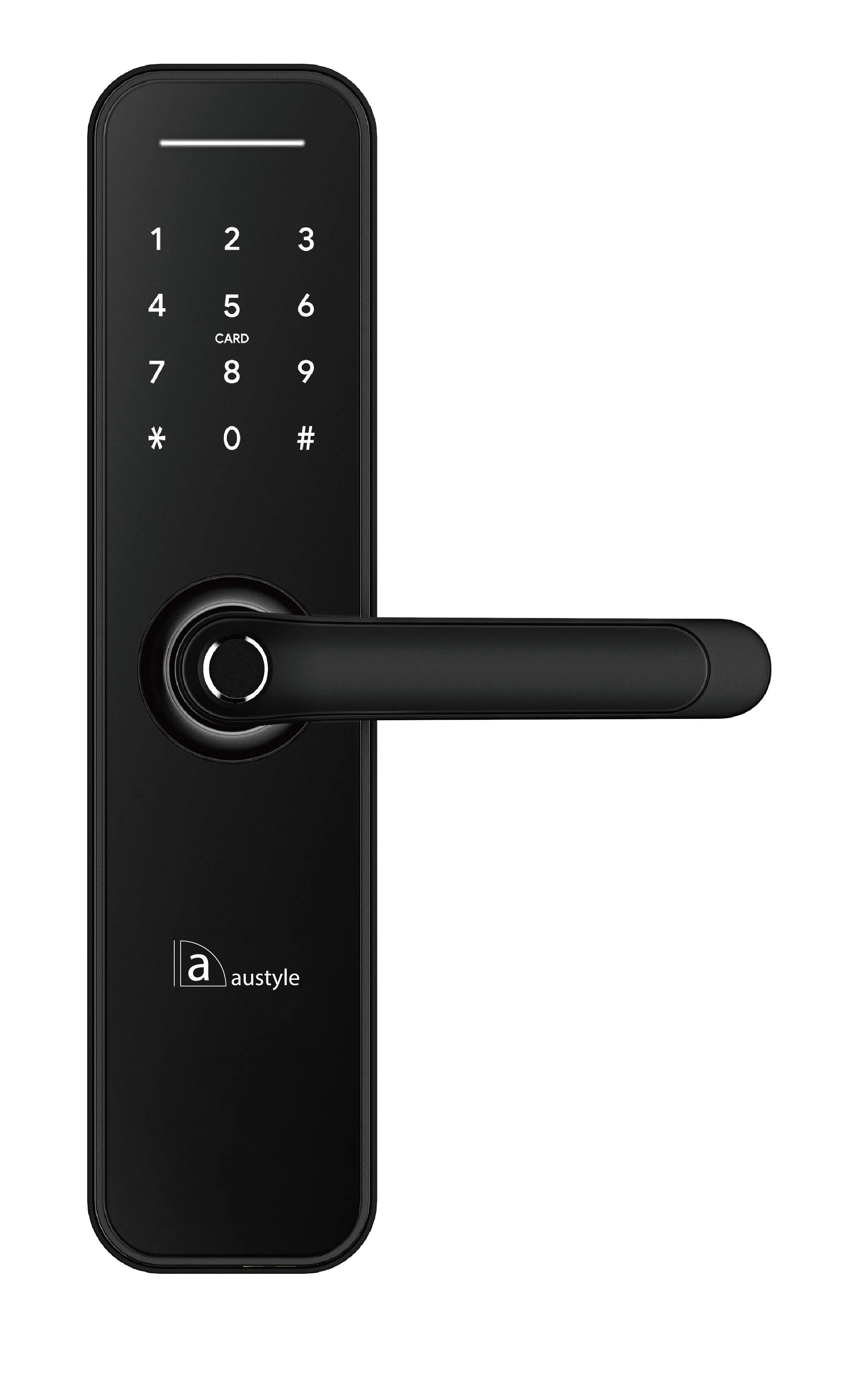 Austyle Digital Lever Latch Set Black 291x70mm
