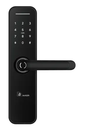 Austyle Digital Lever Latch Set Black 291x70mm