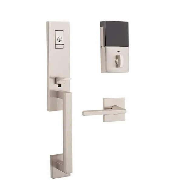 Baldwin Estate Evolved - 85391.BLENT - Minneapolis 3/4 Escutcheon Electronic Handleset - Singl Cyl - Bluetooth - 150 - Satin Nickel - Grade 2 - LH