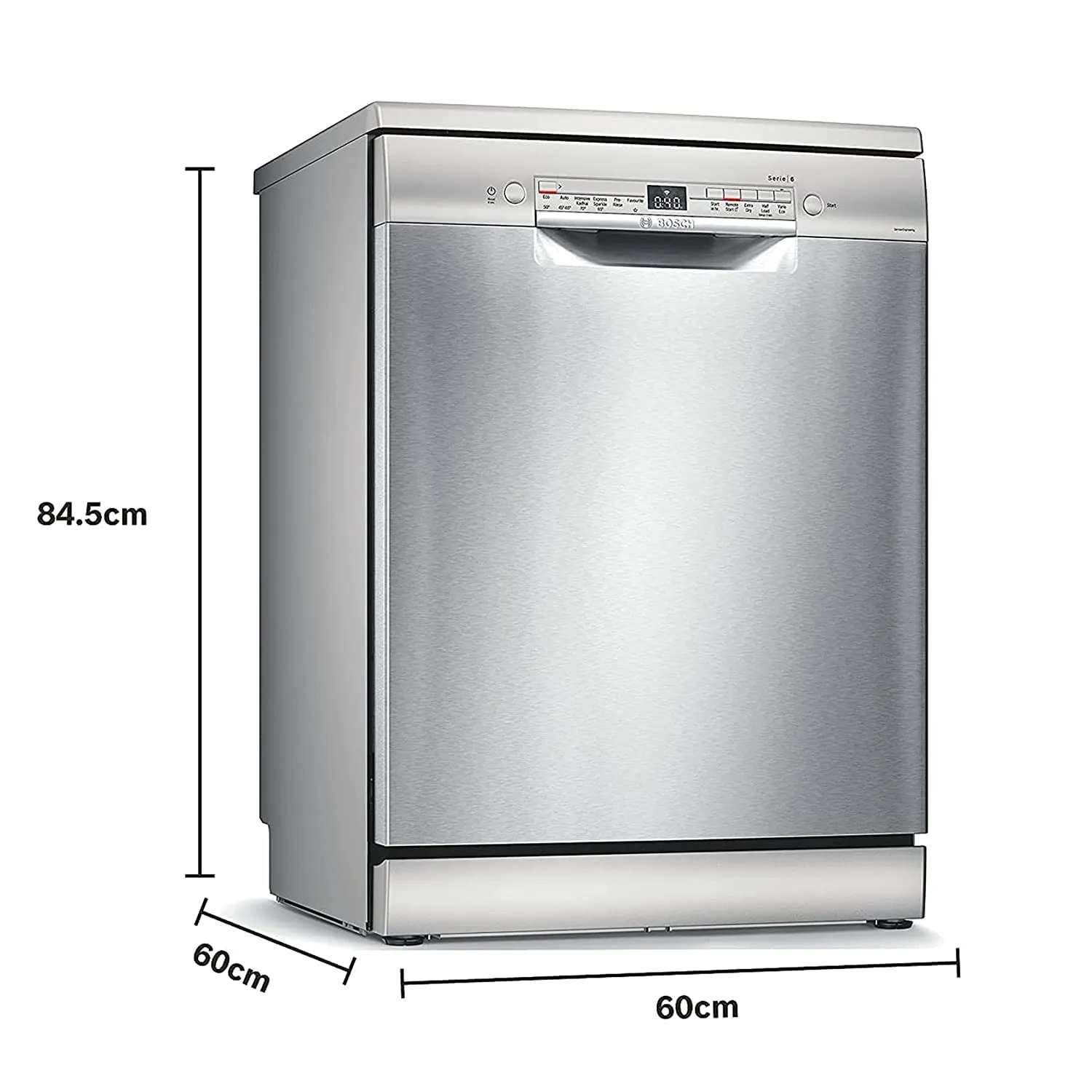 BOSCH SMS6ITI00I Free Standing 13 Place Settings Intensive Kadhai Cleaning WiFi Enabled