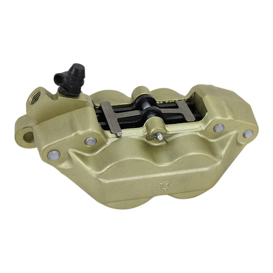 Brembo P4 Axial Brake Caliper Right Side Gold 4 Piston