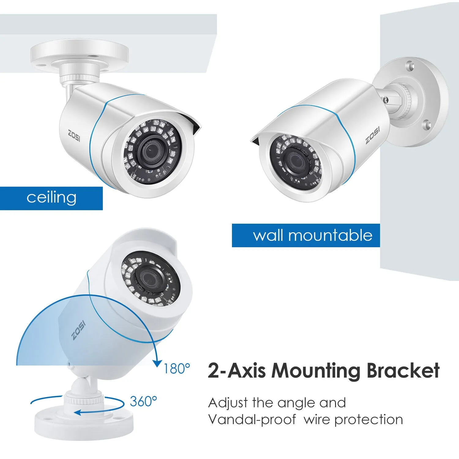 C106 2pack/4pack 1080P Security Cameras   60ft BNC Cable (ZG1062B)