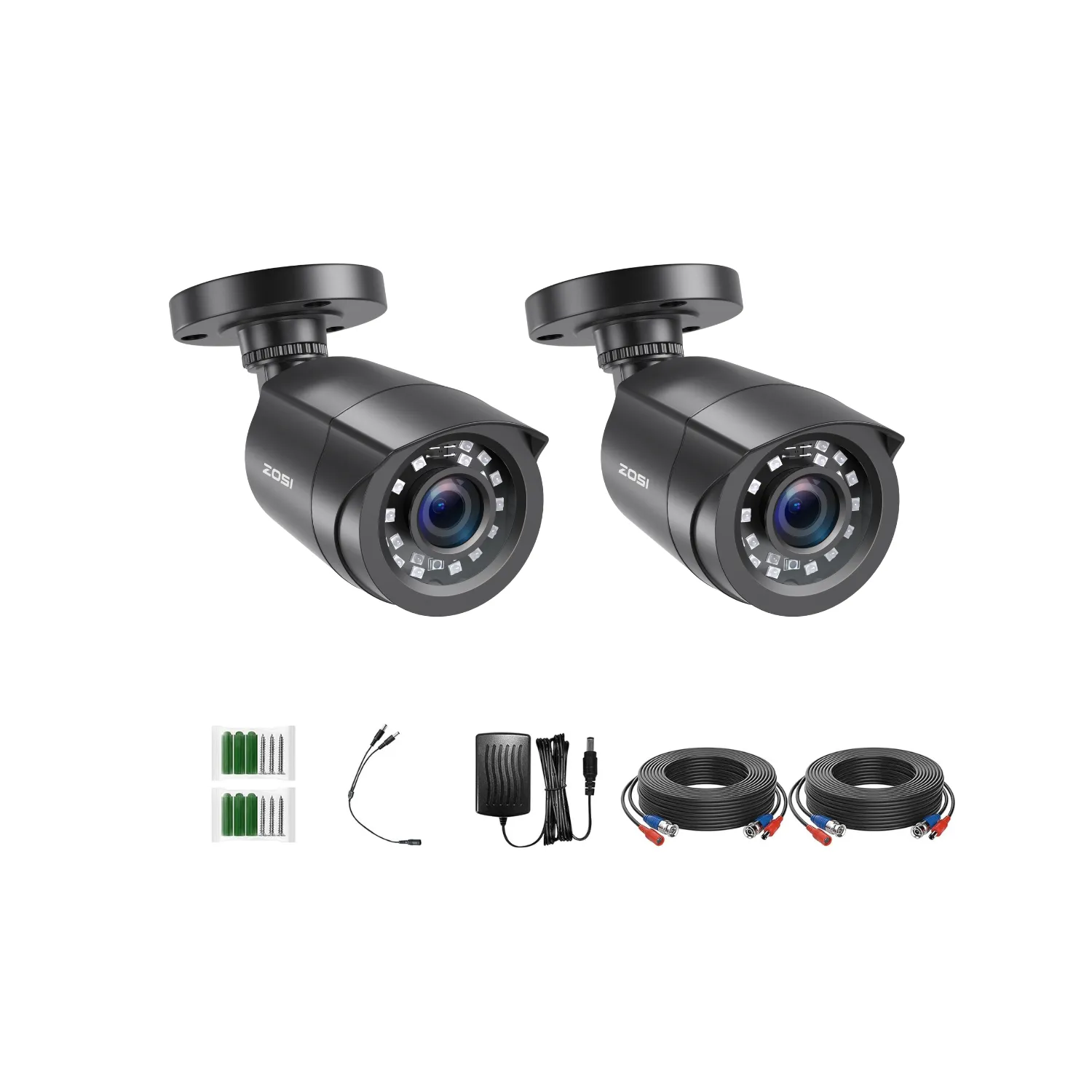C106 2pack/4pack 1080P Security Cameras   60ft BNC Cable (ZG1062B)