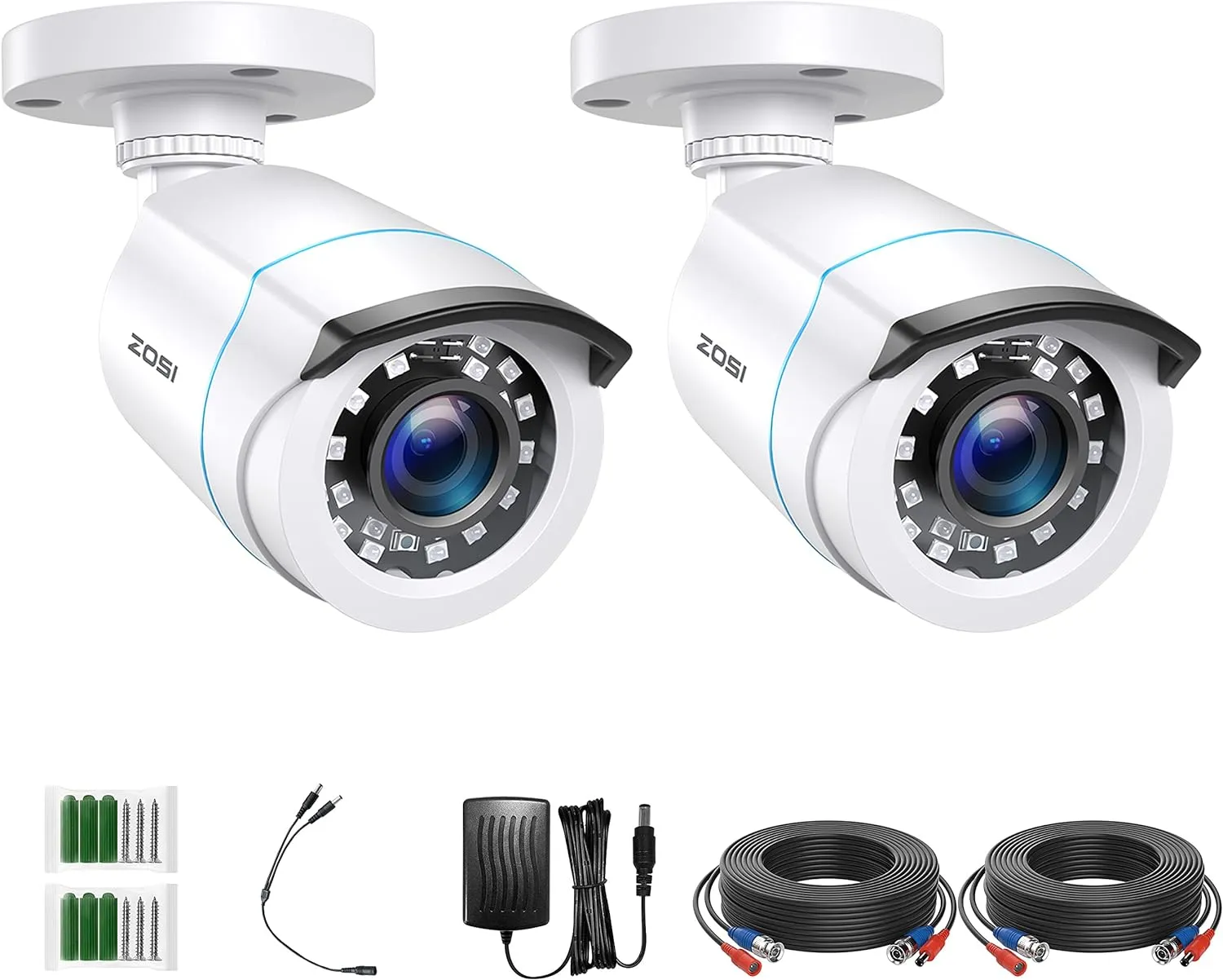 C106 2pack/4pack 1080P Security Cameras   60ft BNC Cable (ZG1062B)