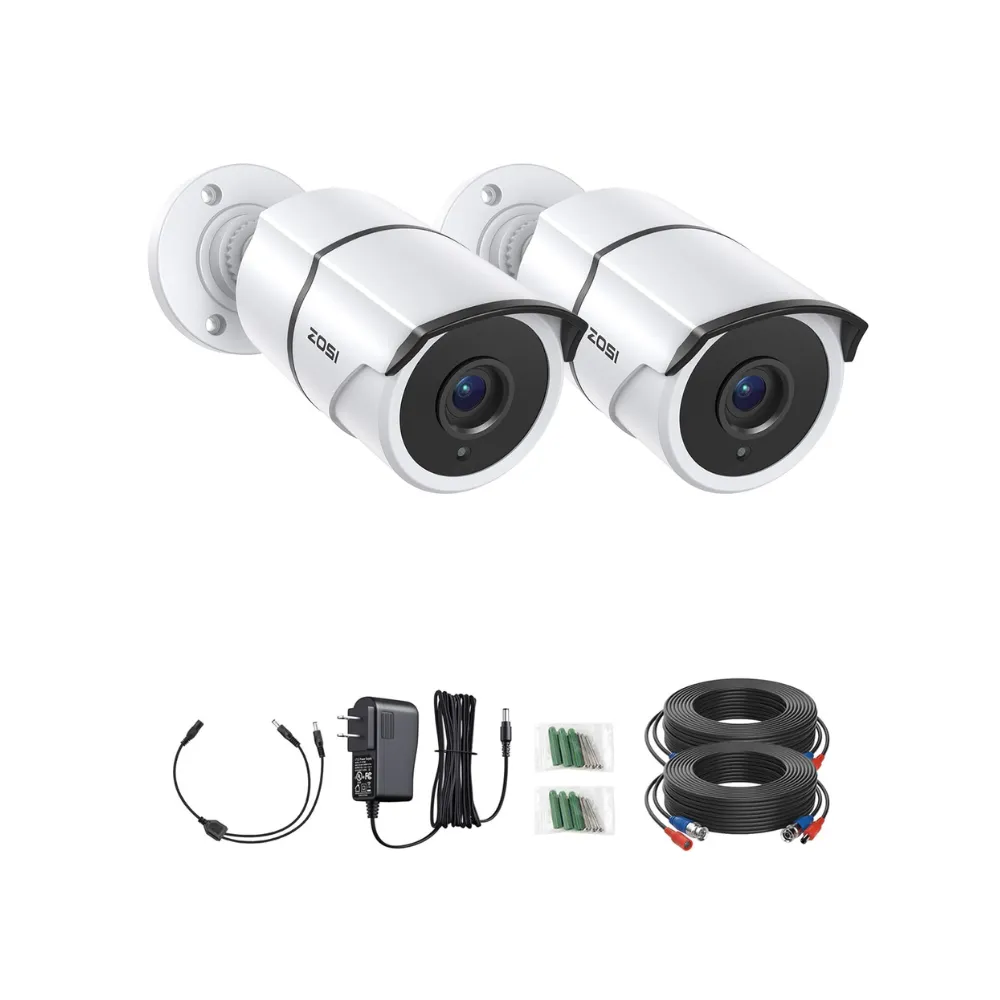 C261 2pack/4pack 1080P Analog Security Cameras with Audio   60ft BNC (ZG2612B)
