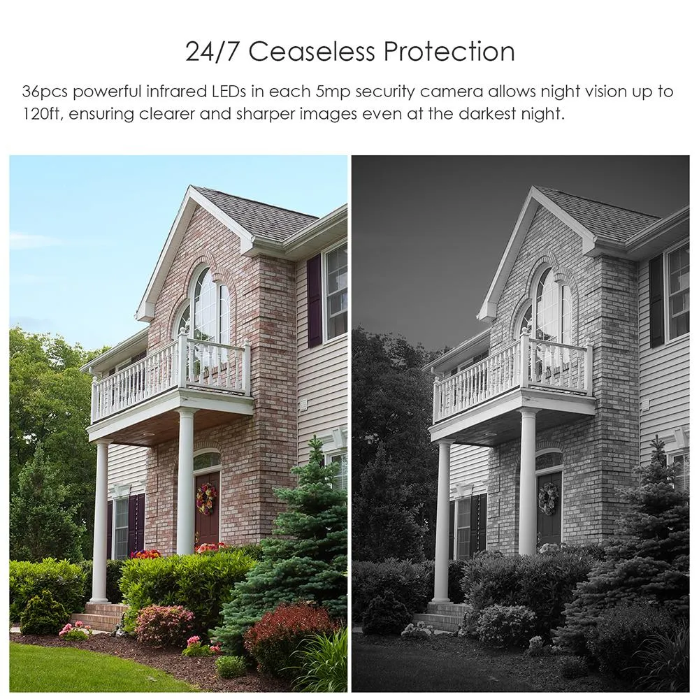 C261 5MP PoE System(Refurbished)   120ft Night Vision   1TB HDD