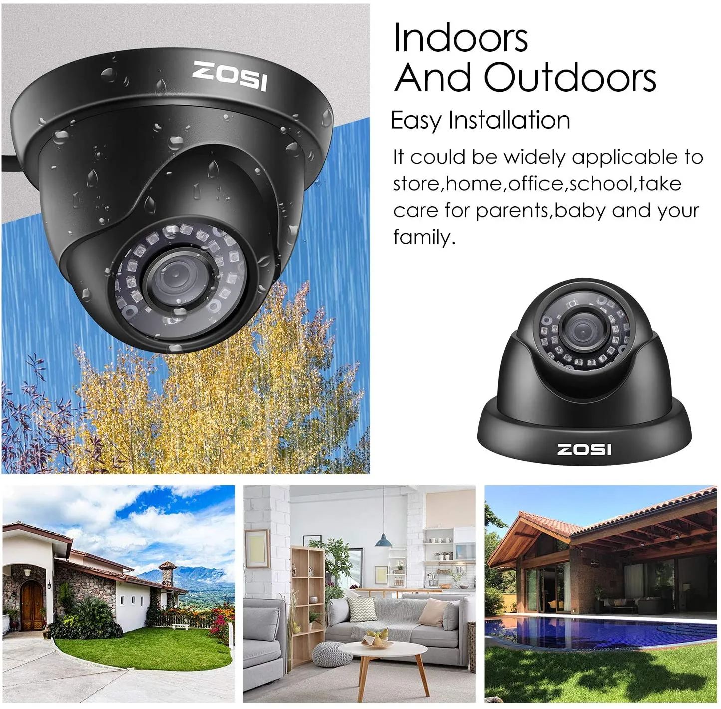 C419 2pack/4pack 1080P Analog CVBS Security Camera   60ft BNC (ZG4192B)