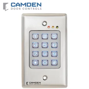 Camden CM-120WV2 - Flush Mount Outdoor Keypad - 999 Users - Weather Resistant- 12/24V AC/DC