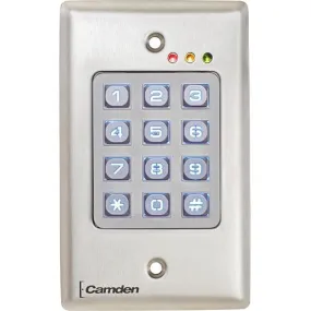 Camden Door Controls Camden CM-120W-V2 Weather and Vandal Resistant Tri-Brid Keypad, Stainless Steel