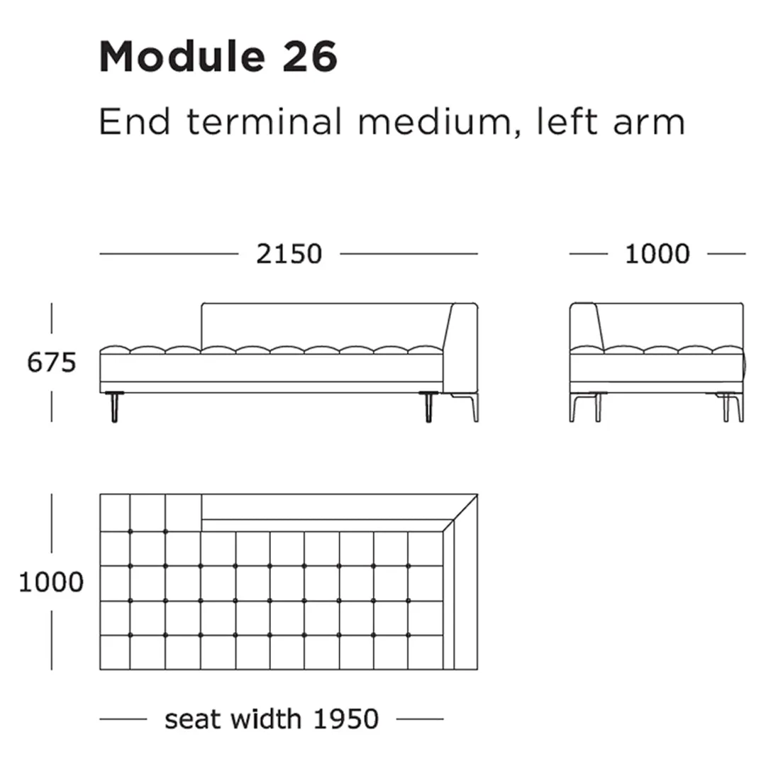 Campo Modular Sofa (Modules 25-32)