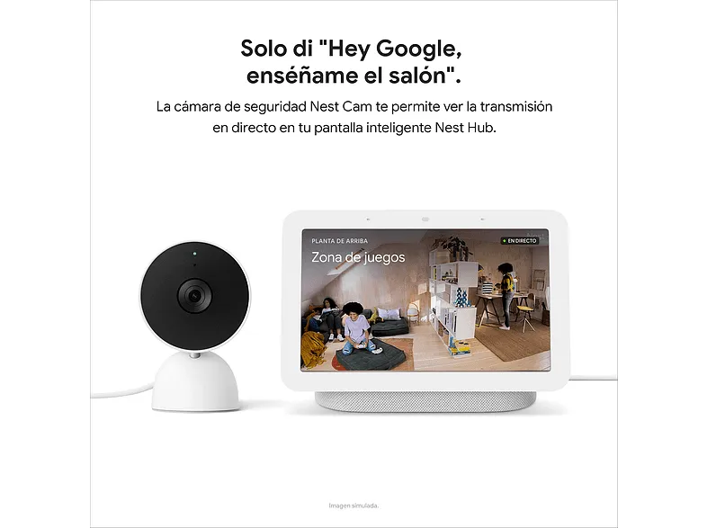 Cámara Wi-Fi de vigilancia con cable Google Nest Cam de interior