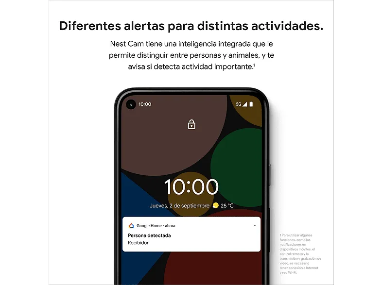 Cámara Wi-Fi de vigilancia con cable Google Nest Cam de interior