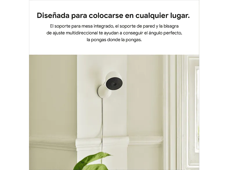 Cámara Wi-Fi de vigilancia con cable Google Nest Cam de interior