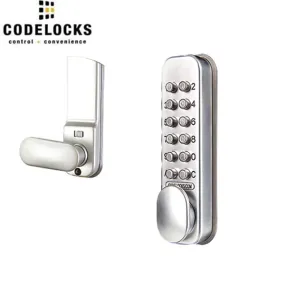 CodeLocks - CL160 - Mechanical Lock - Light Duty - Optional Backset - Tubular Mortise Latch - Silver Gray