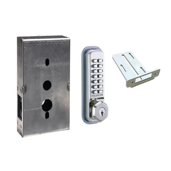 CodeLocks - CL255 Gate Box Kit - Mechanical Lock - Light Duty - Dual Backset Deadlatch 2 3/8" -  2 3/4" - Mortise Tubular Latchbolt Gate Box Kit - Holdback Feature - Optional Key Override - Optional Finish - Fire Rated - Grade 2