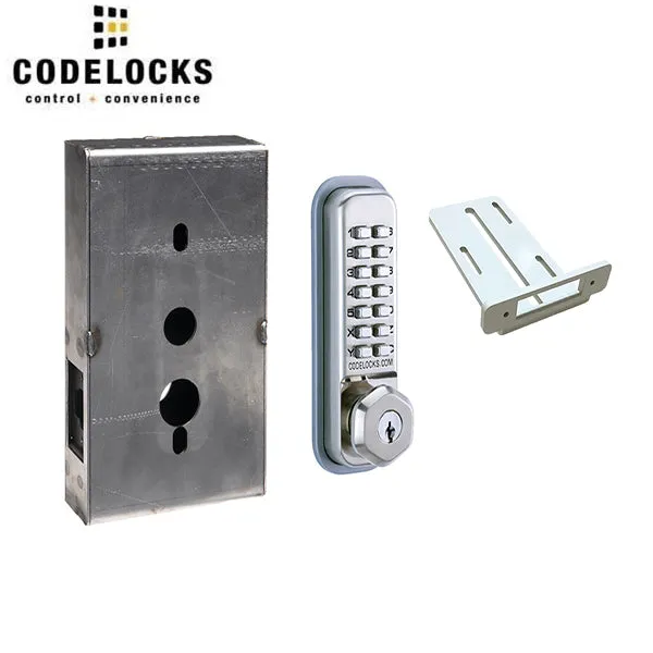 CodeLocks - CL255 Gate Box Kit - Mechanical Lock - Light Duty - Dual Backset Deadlatch 2 3/8" -  2 3/4" - Mortise Tubular Latchbolt Gate Box Kit - Holdback Feature - Optional Key Override - Optional Finish - Fire Rated - Grade 2